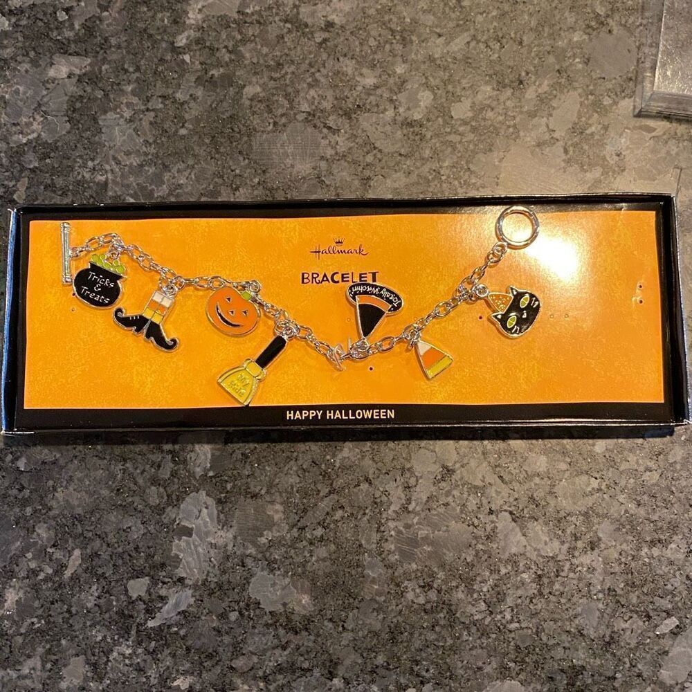 Vintage Hallmark Halloween Charm Bracelet